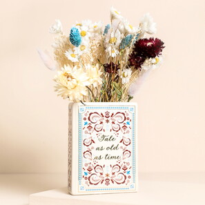 Tale As Old As Time Mini Ceramic Book Vase