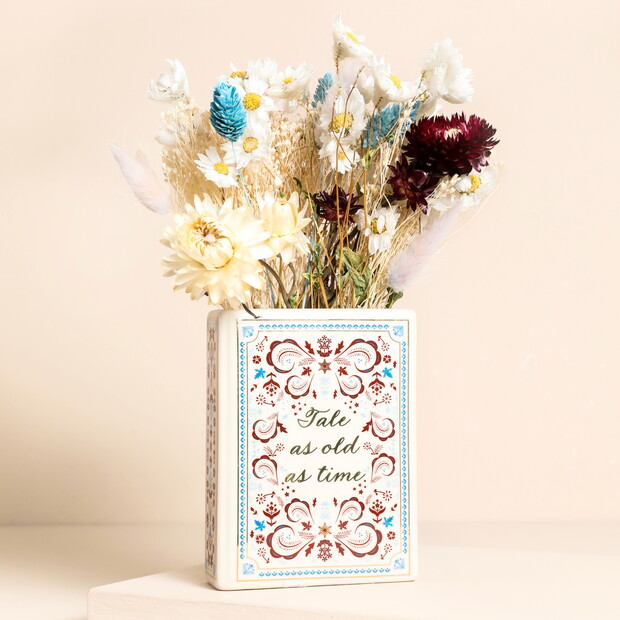 Tale As Old As Time Mini Ceramic Book Vase