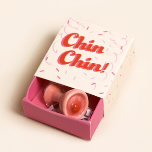 Tiny Matchbox Ceramic Martini Token