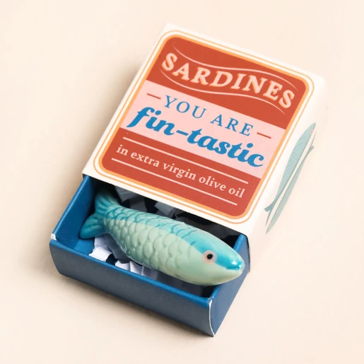 Tiny Matchbox Ceramic Sardine Token Tiny Matchbox Ceramic Sardine TokenTiny Matchbox Ceramic Sardine Token