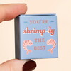 Tiny Matchbox Ceramic Shrimp TokenTiny Matchbox Ceramic Shrimp Token