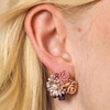 Purple Flower Bouquet Stud Earrings
