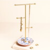 Metal Jewellery Stand with Wildflower Print Ceramic Base