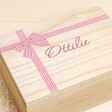 Personalised Bow Wooden Christmas Eve Box