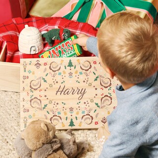 Personalised Nutcracker Wooden Christmas Eve Box