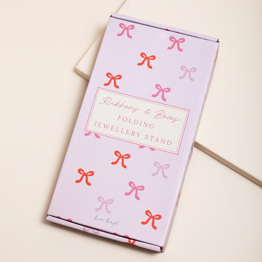 Packaging for Pink and Red Bow Metal Folding Jewellery Stand