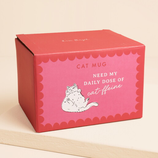 Ceramic Daily Dose of Cat-ffeine Mug in box 