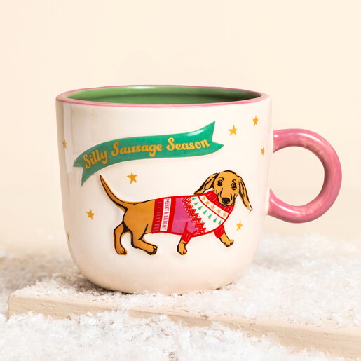 Sausage Dog Christmas Mug