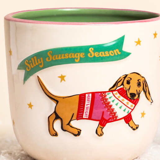 Sausage Dog Christmas Mug