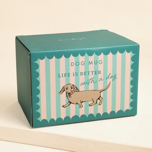 Ceramic Life is Better with a Dog Mug box