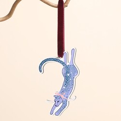 Wooden Leopard Spirit Animal Hanging Decoration