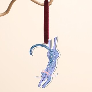 Wooden Leopard Spirit Animal Hanging Decoration