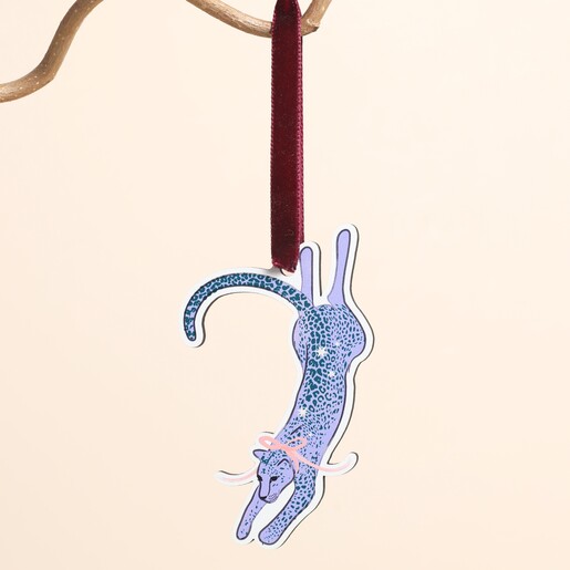 Wooden Leopard Spirit Animal Hanging Decoration