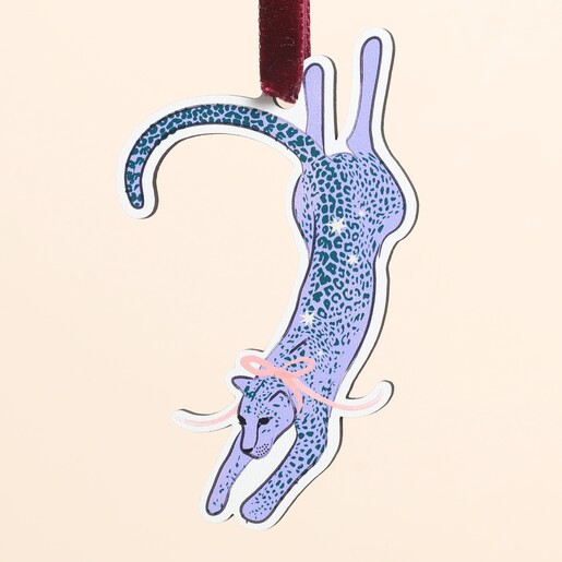 Wooden Leopard Spirit Animal Hanging Decoration