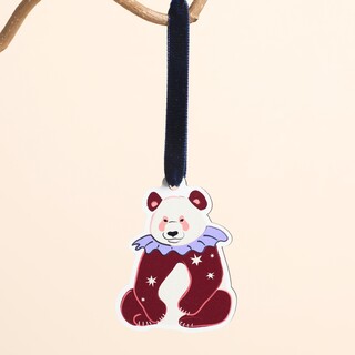Wooden Panda Spirit Animal Hanging Decoration