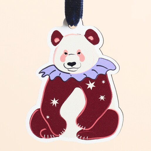 Wooden Panda Spirit Animal Hanging Decoration