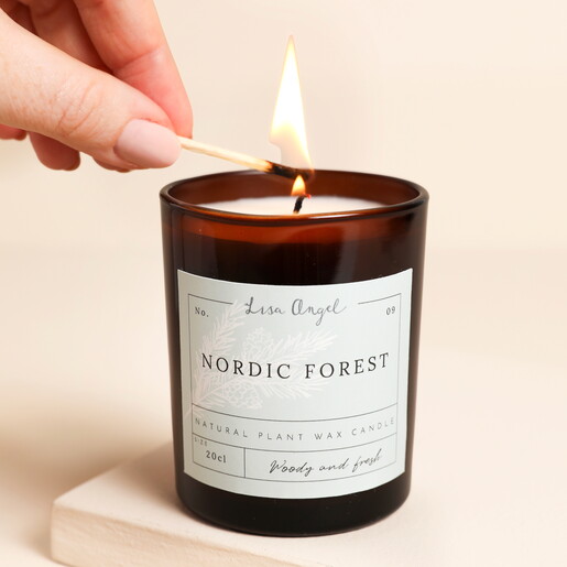 Nordic Forest Jar Candle on a neutral background