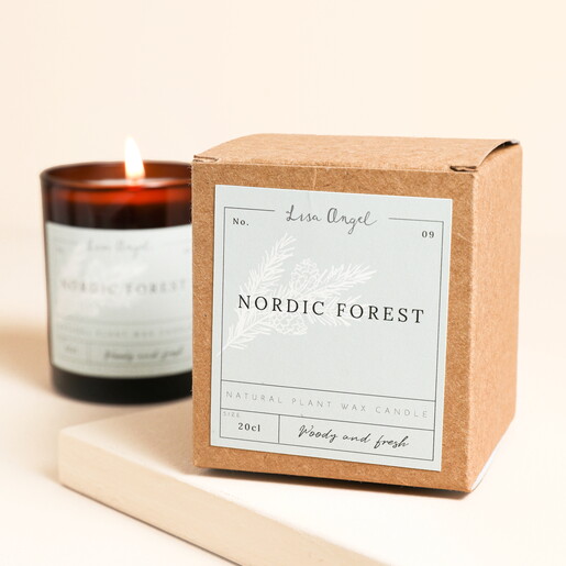 Nordic Forest Jar Candle on a neutral background