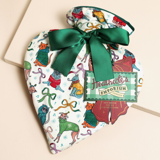 Heathcote & Ivory Heart Shaped Hot Water Bottle Heathcote & Ivory Heart Shaped Hot Water Bottle