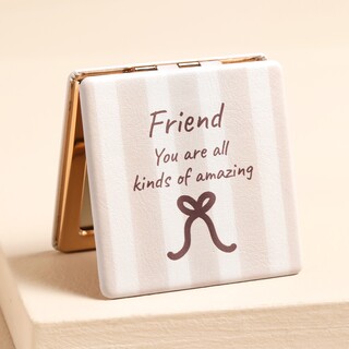 Striped Friend Compact Mirror