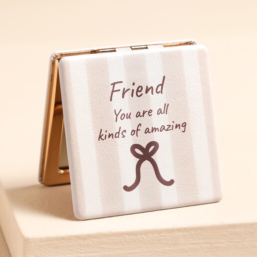 Striped Friend Compact Mirror