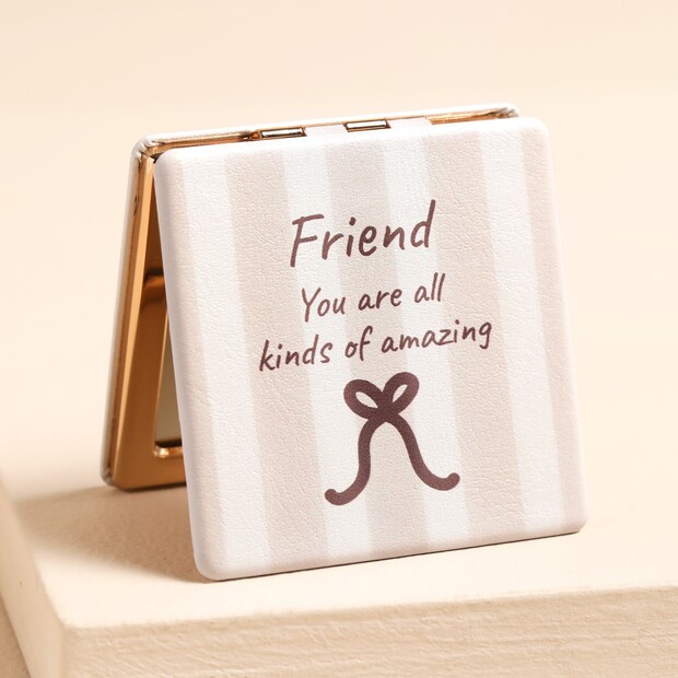 Striped Friend Compact Mirror