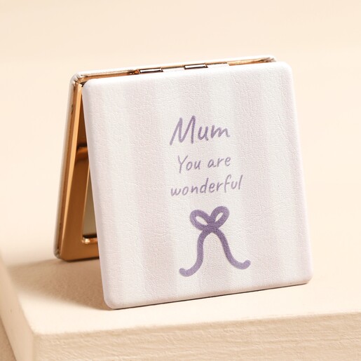 Striped Mum Compact Mirror