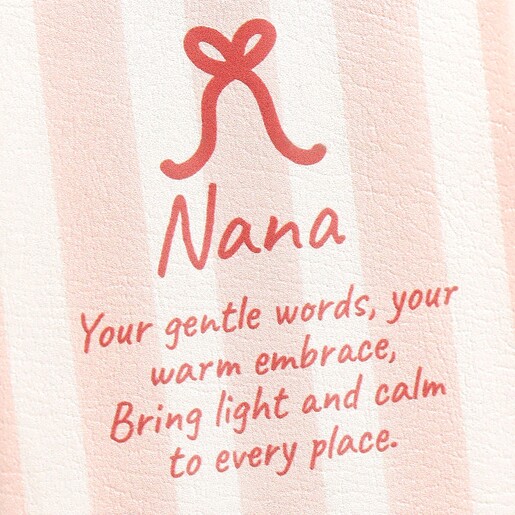 close-up of striped design and text