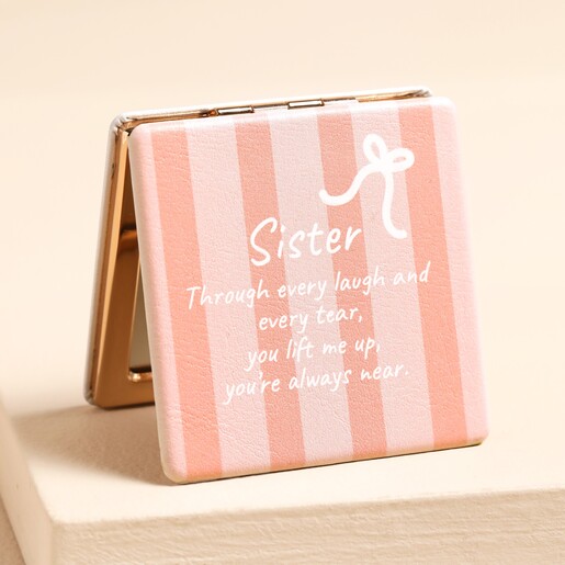 Striped Sister Compact Mirror