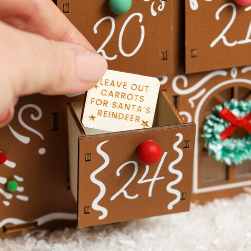 Wooden Christmas Countdown Advent Tokens