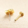 View of post and stud details on back of earring