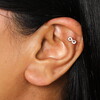 Sterling Silver Crystal Infinity Piercing Earring