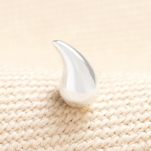 Teardrop Piercing Earring in Silver