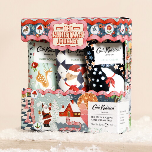 Heathcote & Ivory The Christmas Journey Red Berry & Cedar Hand Cream Trio