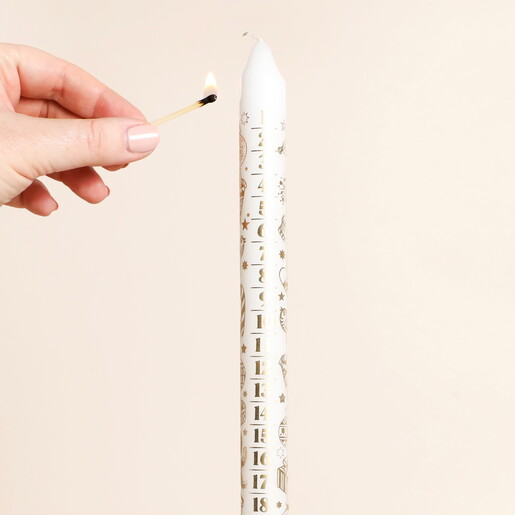 Ivyline White Advent Candle