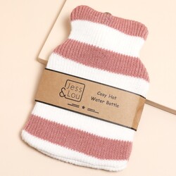 Jess & Lou Mini Striped Water Bottle in Pink