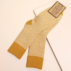 Jess & Lou Gold Herringbone Women's Socks