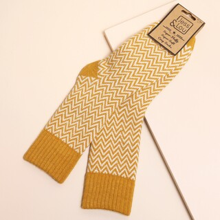 Jess & Lou Gold Herringbone Women's Socks