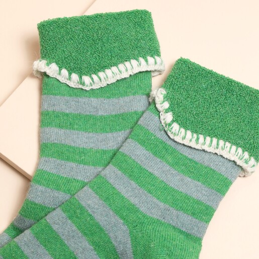 close-up of socks and cuff