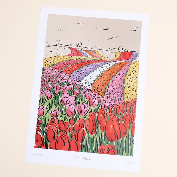 Jenna Crush Norfolk Tulip Fields A3 Print Jenna Crush Norfolk Tulip Fields A3 Print