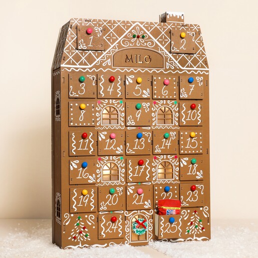 Personalised Fill Your Own Colour Pop Gingerbread Advent Calendar