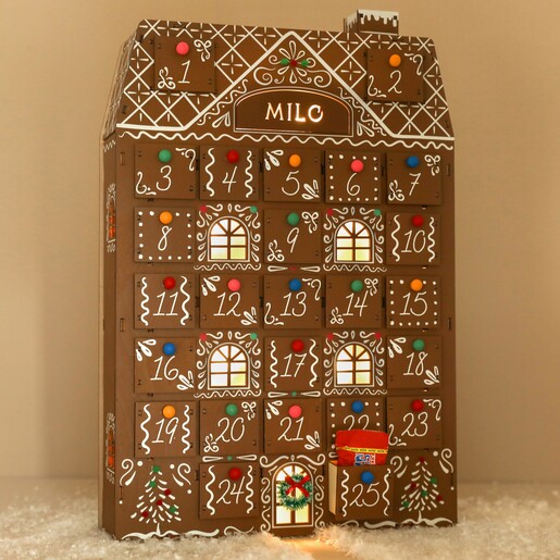 Personalised Fill Your Own Colour Pop Gingerbread Advent Calendar Lit Up