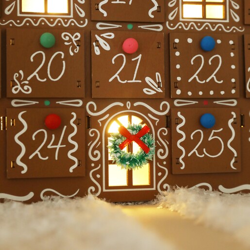Close Up of Fill Your Own Colour Pop Gingerbread Advent Calendar