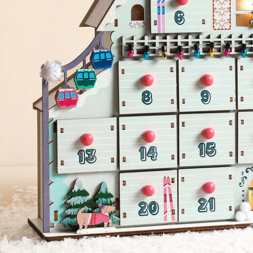 Close Up of Fill Your Own Ski Chalet Advent Calendar