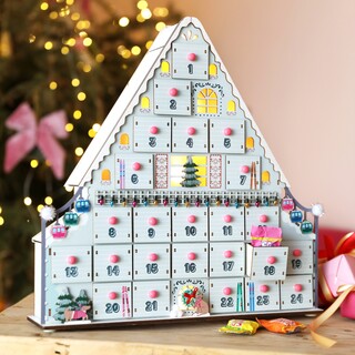 Fill Your Own LED Ski Chalet Advent Calendar