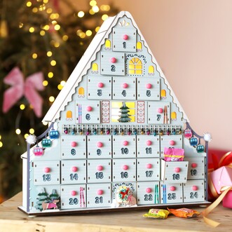 Fill Your Own LED Ski Chalet Advent Calendar