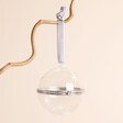 Snowflake Glass Silver Secret Opening Bauble