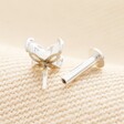 Sterling Silver Crystal Butterfly Piercing Earring