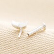 Sterling Silver Crystal Moon Piercing Earring