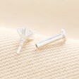 Sterling Silver Crystal Star Piercing Earring